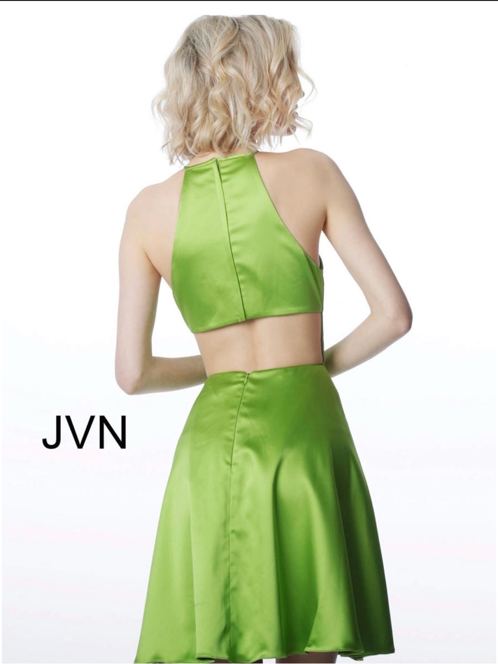 JVN by Jovani Lilac High-Low Halter Dress - Picture 8 of 8